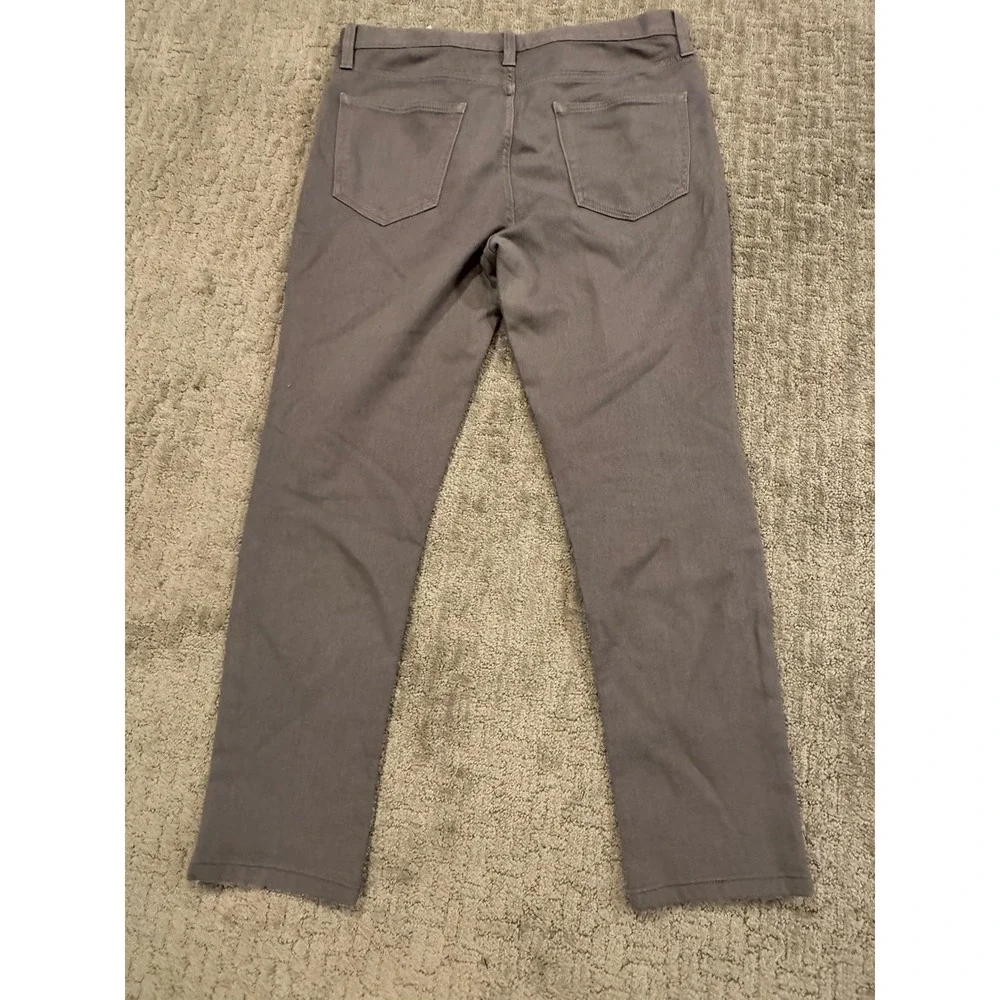 Banana Republic Pants Mens 33x32 Gray Traveler Slim Stretch Chino Casual (Y1)
